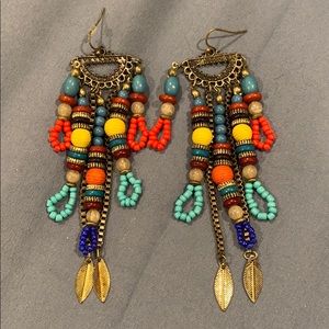 Really cool earthy dangle earrings